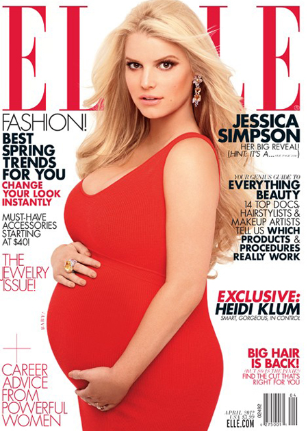 Bà bầu Jessica Simpson thoát y trên Tạp chí ELLE tháng 4/2012 - Sao - ELLE - Tạp chí thời trang