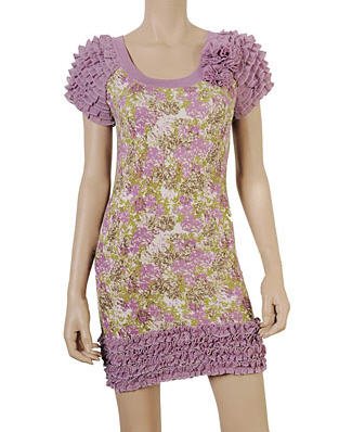 Floral Short Sleeve Sweater Dress