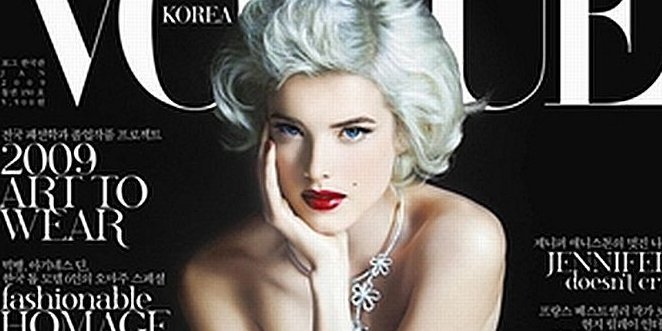 Jedan od trenutno najpoželjnijih modela Agyness Deyn pozirala je poput Marilynke za korejski Vogue.