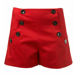 Red High Waisted Shorts - Miss Selfridge - Shorts - Teenage Wear