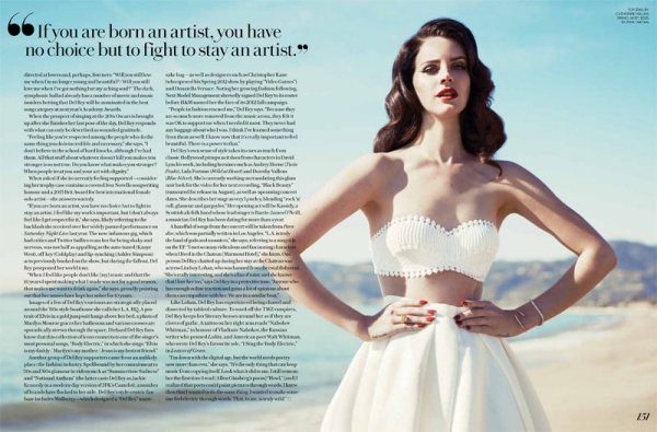 Lana Del Rey cùng đón hè với tạp chí Fashion. - Phong cách sao - Tin thời trang - Lana Del Rey