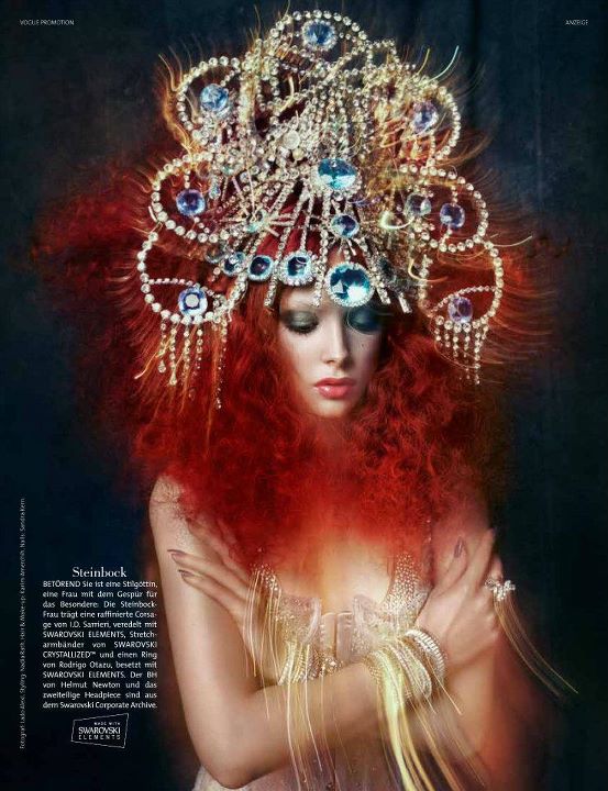 German Vogue: Girls of the Zodiac in Swarovski - Women's Wear - Fashion - Zodiac - Swarovski - German Vogue - photo