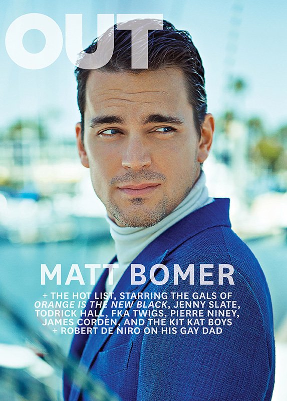 Matt Bomer Áo Xanh Lôi Cuốn Trên Trang Bìa Tạp Chí Out Tháng 6-7/2014
