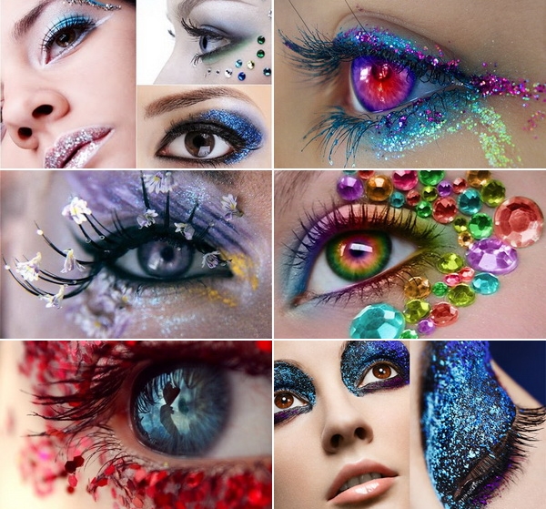 Festive Eye Makeup with Disco Eyelash Extensions - Fashion - Women's Wear - Makeup - Accessory - Eye Makeup - Eyelashes