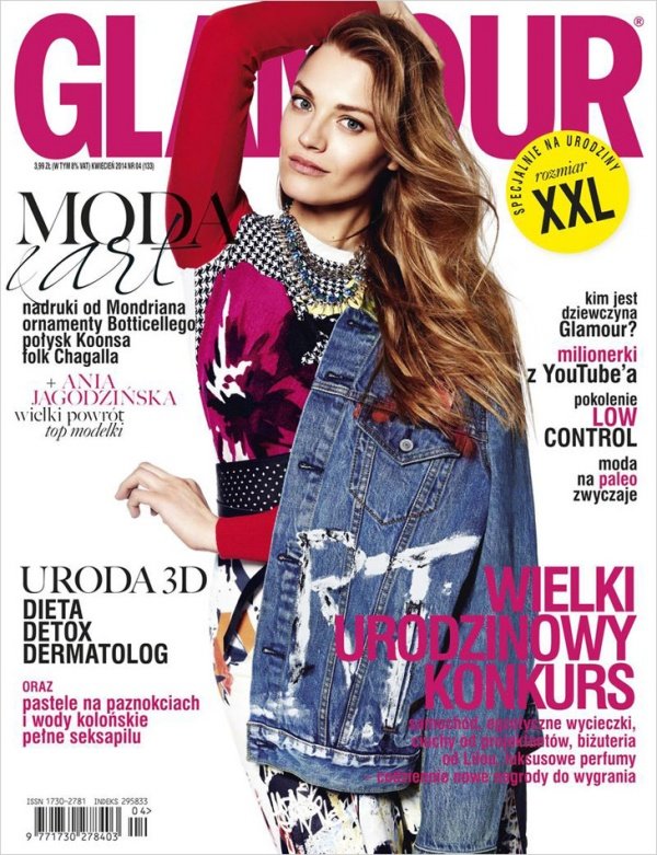 Anna Jagodzinska lên bìa tạp chí Glamour Ba Lan