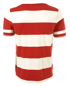 Red Stripe Grandad T-Shirt - T-Shirt - TOPMAN - Men's Wear