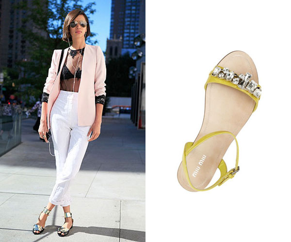 Mix trang phục chất hơn cùng sandal đính đá lấp lánh - Thời trang nữ - Tư vấn - Xu hướng - Thời trang - Giày dép - Xuân/Hè 2013 - Sandal đính đá