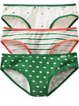 Lucky shamrock bikinis (3-pack) - Kids Underwear - Gap