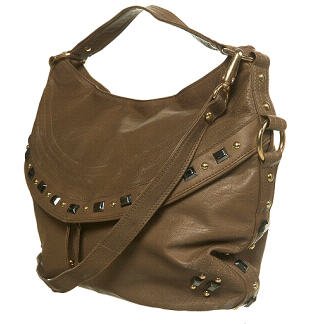 Leather Mixed Stud Flap Bag