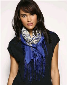 Oasis Nautical Floral Square Scarf