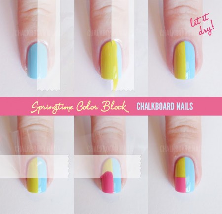 โดนใจสุดๆ เพ้นท์เล็บ สไตล์ Color Blocking สีเจ็บจี๊ด… - เพ้นท์เล็บ - สไตล์ Color Blocking - การเพ้นท์เล็บ - วิธีเพ้นท์เล็บ - เพ้นท์เล็บสีพาสเทล