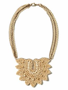 Lyra wooden bead necklace - Banana Republic - Necklace - Jewelry