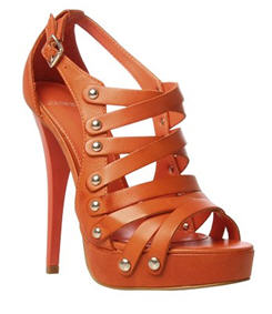 Carvela Ava Strappy Open Toe Platform Sandals, Peach - John Lewis - Women's Shoes - Shoes
