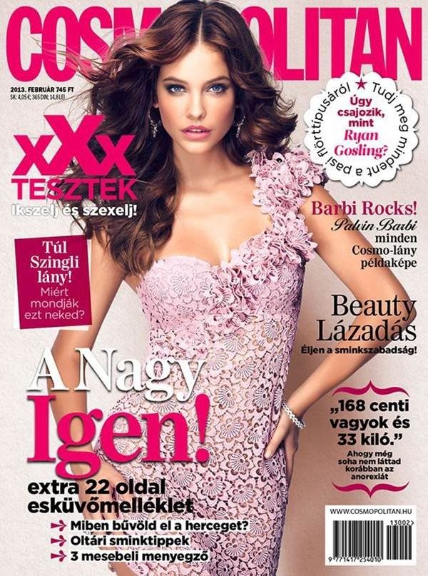 A gyönyörű topmodell, Palvin Barbara a Cosmopolitan februári címlapján