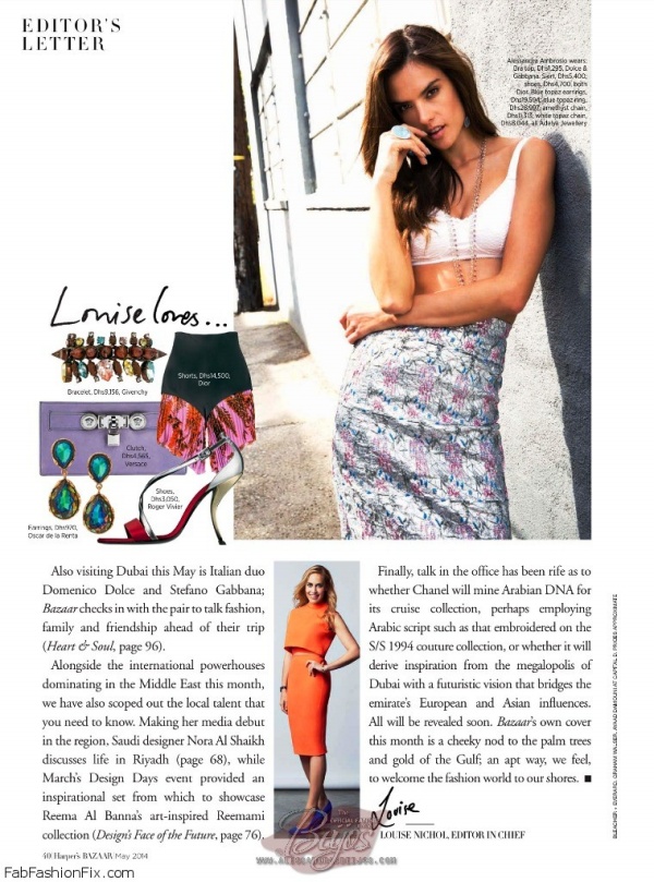 Alessandra Ambrosio trên tạp chí Harper's Bazaar Ả Rập tháng 5 - Alessandra Ambrosio - Người mẫu - Tin Thời Trang