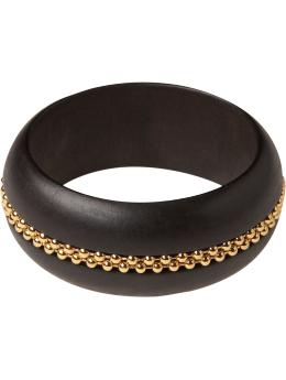 Wood bracelet with studs - Bracelet - Gap - Jewelry