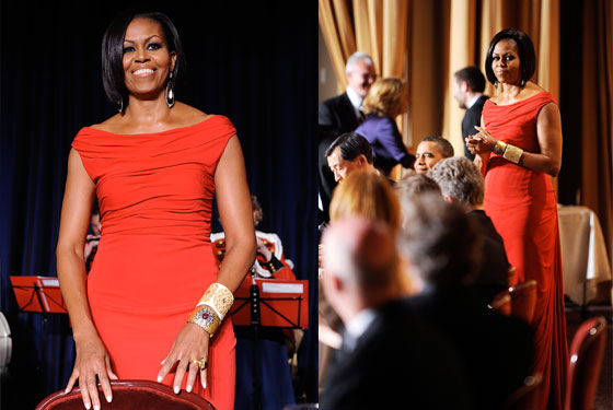 Michelle Obama Wears Prabal Gurung and Big, Expensive Jewelry to the White House Correspondents Dinner - Michelle Obama - Fashion
