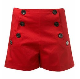 Red High Waisted Shorts