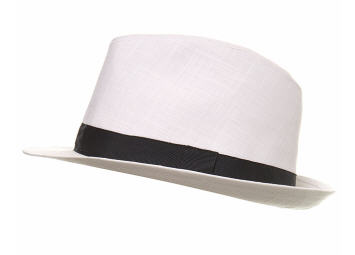 White Linen Trilby - Miss Selfridge - Hats - Accessory