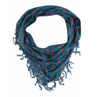 Navy mini heart square scarf - Dorothy Perkins - Scarf - Scarves - Accessory
