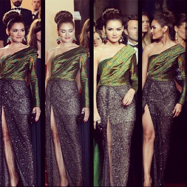 สวยสง่า! "ญาญ่าหญิง" แต่งชุดไทยประยุกต์ งานเทศกาลหนังเมืองคานส์ - ญาญ่าหญิง - ชุดไทยประยุกต์ - งานพรมแดงเมืองคานส์ - Celeb Style - ชุดเกาะอกสุดเก๋ - แบรนด์ VATANIKA
