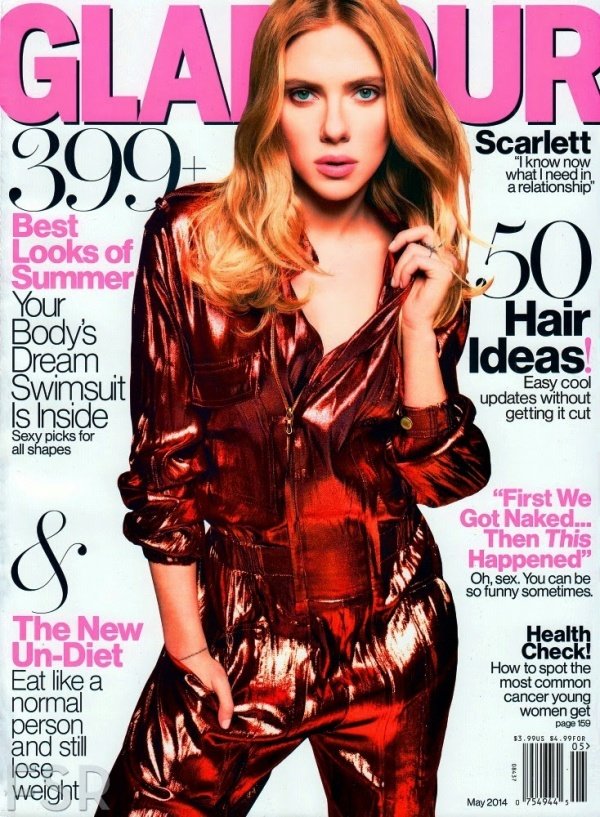 Scarlett Johansson lên bìa tạp chí Glamour Mỹ tháng 5/2014