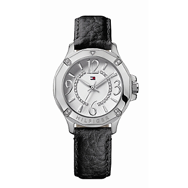 Alexandria Black Watch Leather Strap Watch - Women's Watch - Watch - Tommy Hilfiger