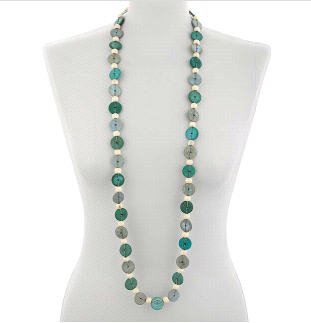 Button Bead Rope Necklace