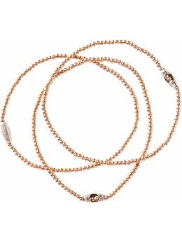 Metallic beaded bracelets (set of 3)