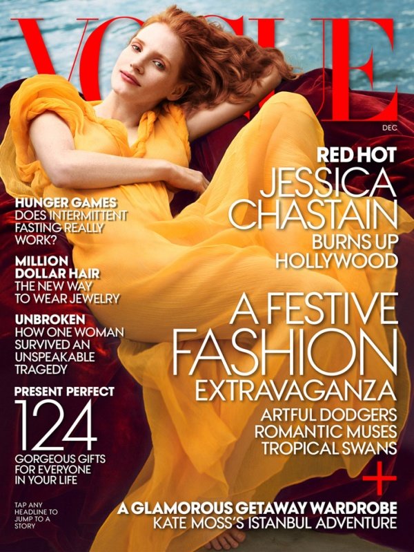 Jessica Chastain rạng rỡ trên Tạp chí Vogue Mỹ