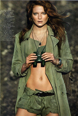 Eniko Mihalik: army green for Vogue Paris - Women's Wear - Fashion - Vogue Paris - Model