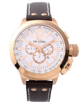 TW Steel Rose Gold And White Dial Watch
