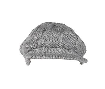 Grey cable knit baker boy hat - Hat - Accessory - Dorothy Perkins