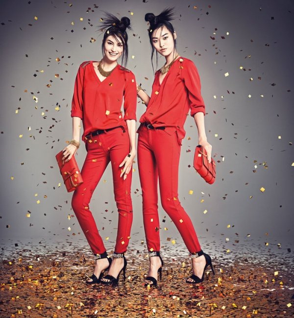 Sui He và Tian Yi đỏ thắm cùng quảng cáo thời trang năm mới của H&M [PHOTOS]