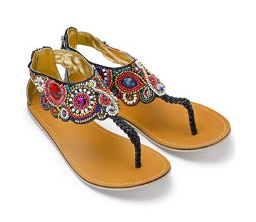 Deepi Aztec Cuff Sandals