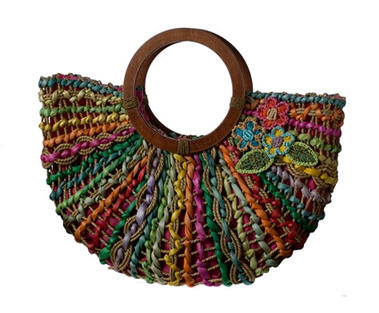 Poppie Jones Wood Handle Woven Straw Tote - DSW - Bag