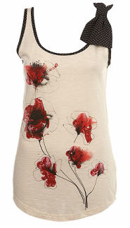 White Poppy Printed Vest Top - Miss Selfridge - Top - Teenage Wear