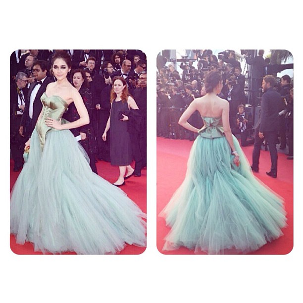 สวยเว่อร์! ชมพู่ อารยา สง่างามกับชุดสุดหรู Zac Posen ณ เมืองคานส์ - Celeb Style - แฟชั่นดารา - ชมพู่ อารยา - งานพรมแดงเมืองคานส์ - ชมพูใส่ชุดสุดหรู - Zac Posen - ชุดสีเขียวฟูฟ่อง